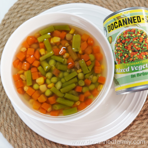 canned mixed vegetable green peas carrot